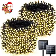 LED Plastic Leath Solar Powered Outdoor Fairy Lights IP65 Waterproof