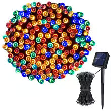 LED Plastic Leath Solar Powered Outdoor Fairy Lights IP65 Waterproof
